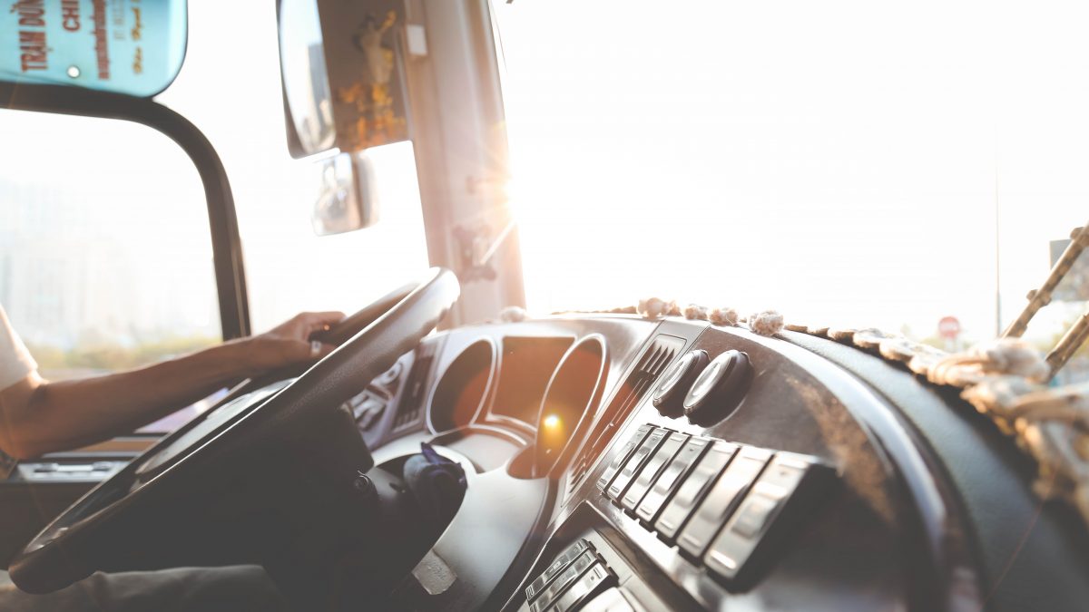 charter bus cockpit